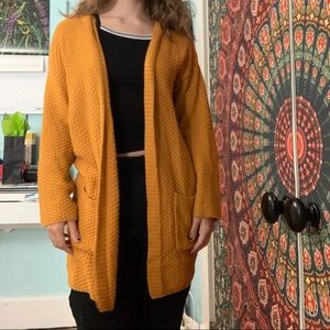 Yellow sweater cardigan